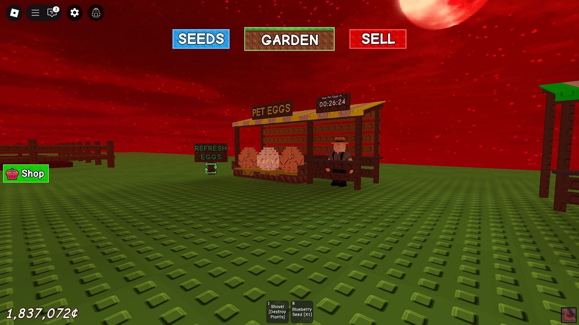 The Pet Eggs stand (Image via Roblox)
